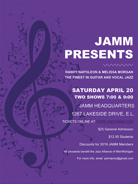 JAMM Spring 2019 Fundraiser Poster